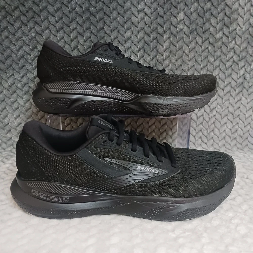 Brooks Adrenaline GTS 24 Black Ebony Women's Walking Running Shoes Size 9.5